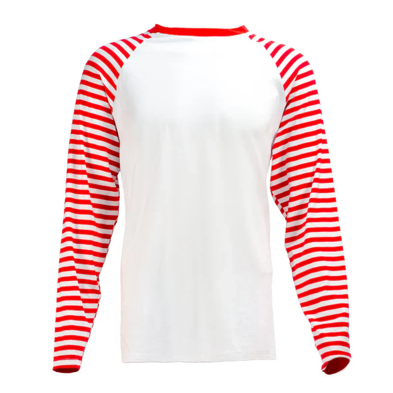 Women’s Personalised Christmas Pyjamas – Red & White Stripes | Matching Family PJs